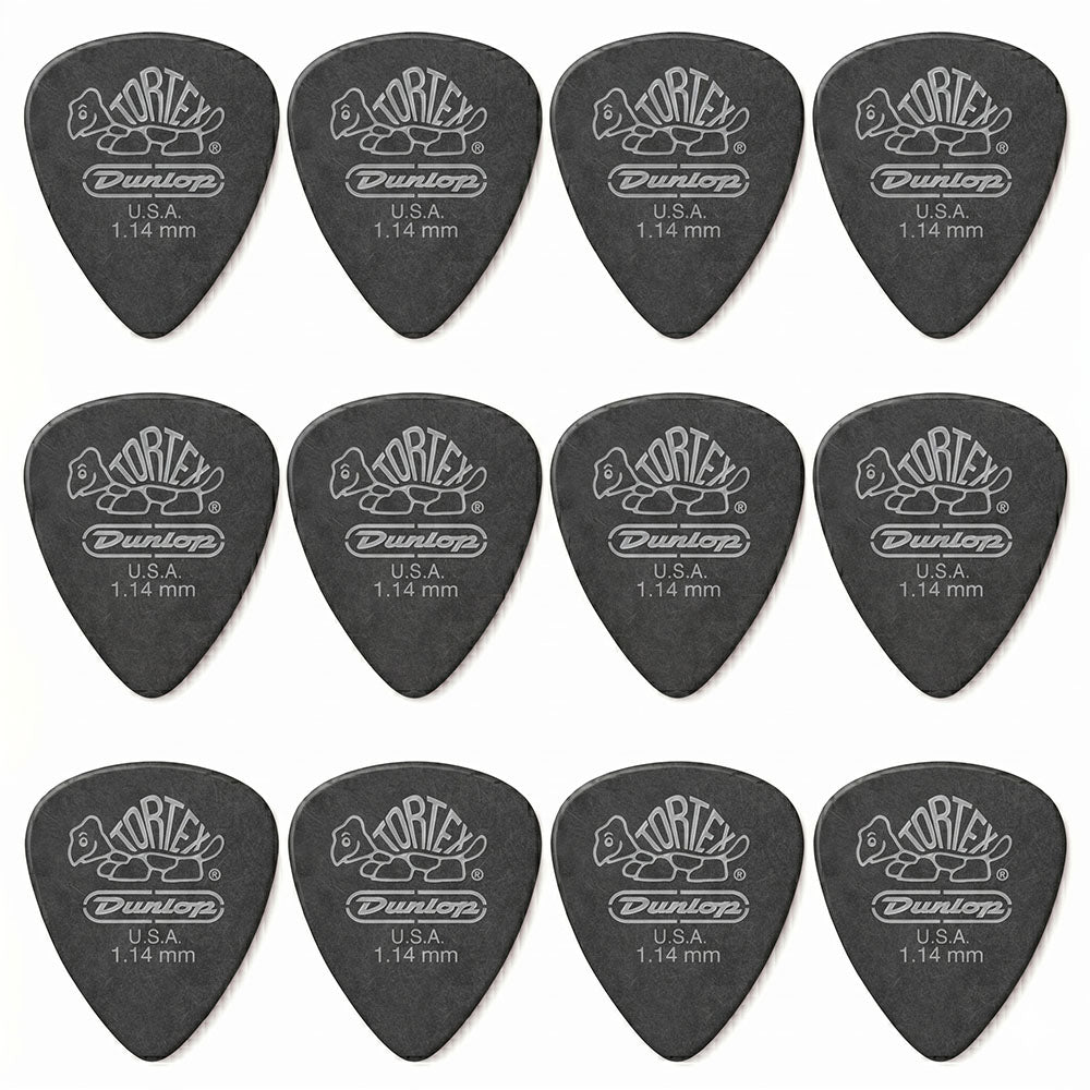 JIM Dunlop Tortex べっ甲柄 ブラックシルバー スタンダード ギターピック 488R 12枚入り