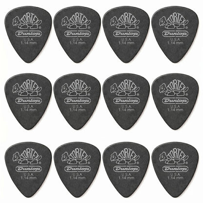 JIM Dunlop Tortex べっ甲柄 ブラックシルバー スタンダード ギターピック 488R 12枚入り