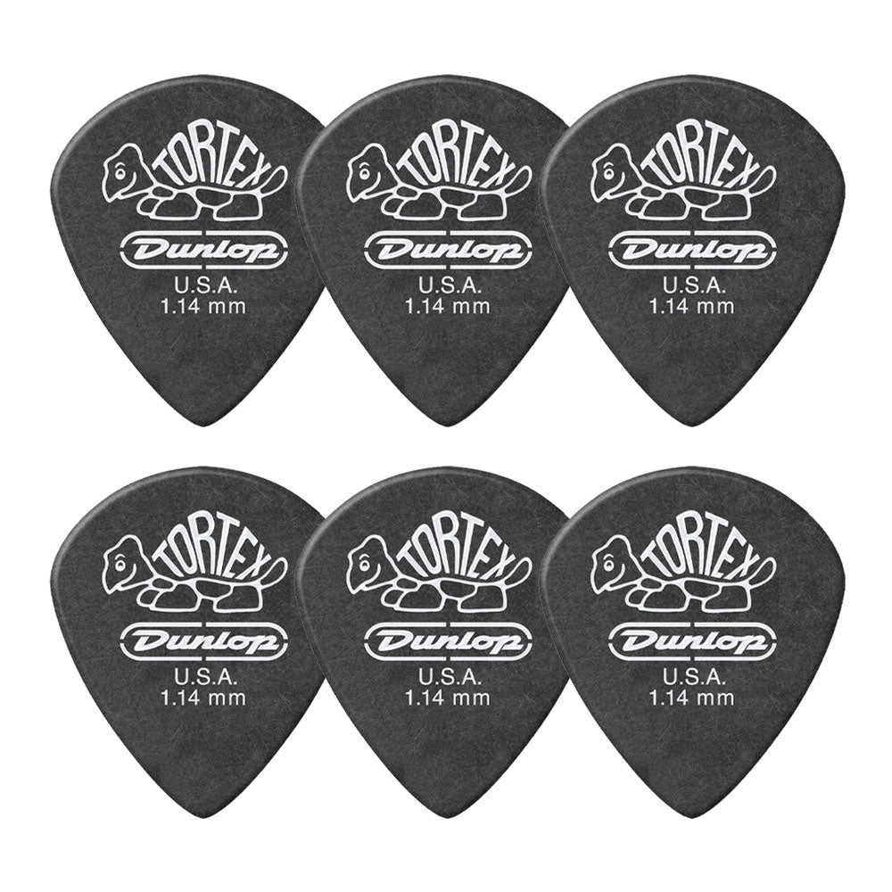Jim Dunlop ジム ダンロップ 482R TORTEX Pitch Black Jazz III ジャズタイプギター ピック 6枚入り