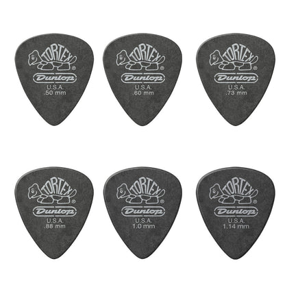 JIM Dunlop Tortex べっ甲柄 ブラックシルバー スタンダード ギターピック 488R 6枚入り