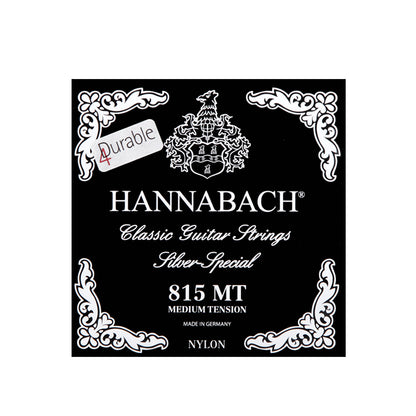 HANNABACH ハナバッハ 銀メッキ巻きクラシックギター弦 ナイロンセット弦 単品弦 ハーフセットクラシック 815シリーズ ミディアムテンション ハイテンション ナイロン弦 ドイツ製