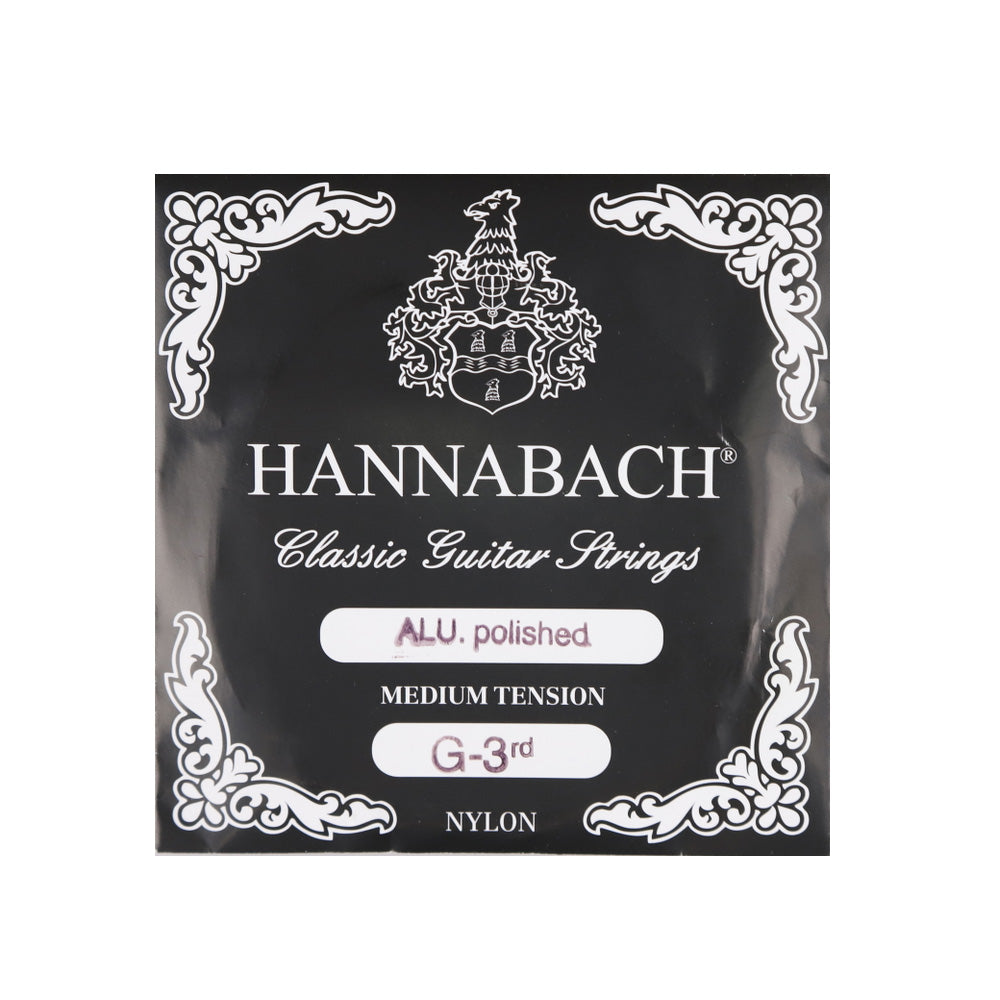 HANNABACH ハナバッハ  クラシックギター弦 単品弦 850シリーズ PSP加工の巻弦 ミディアムテンション ハイテンション ナイロン弦 ドイツ製