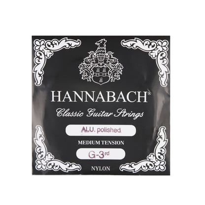 HANNABACH ハナバッハ  クラシックギター弦 単品弦 850シリーズ PSP加工の巻弦 ミディアムテンション ハイテンション ナイロン弦 ドイツ製
