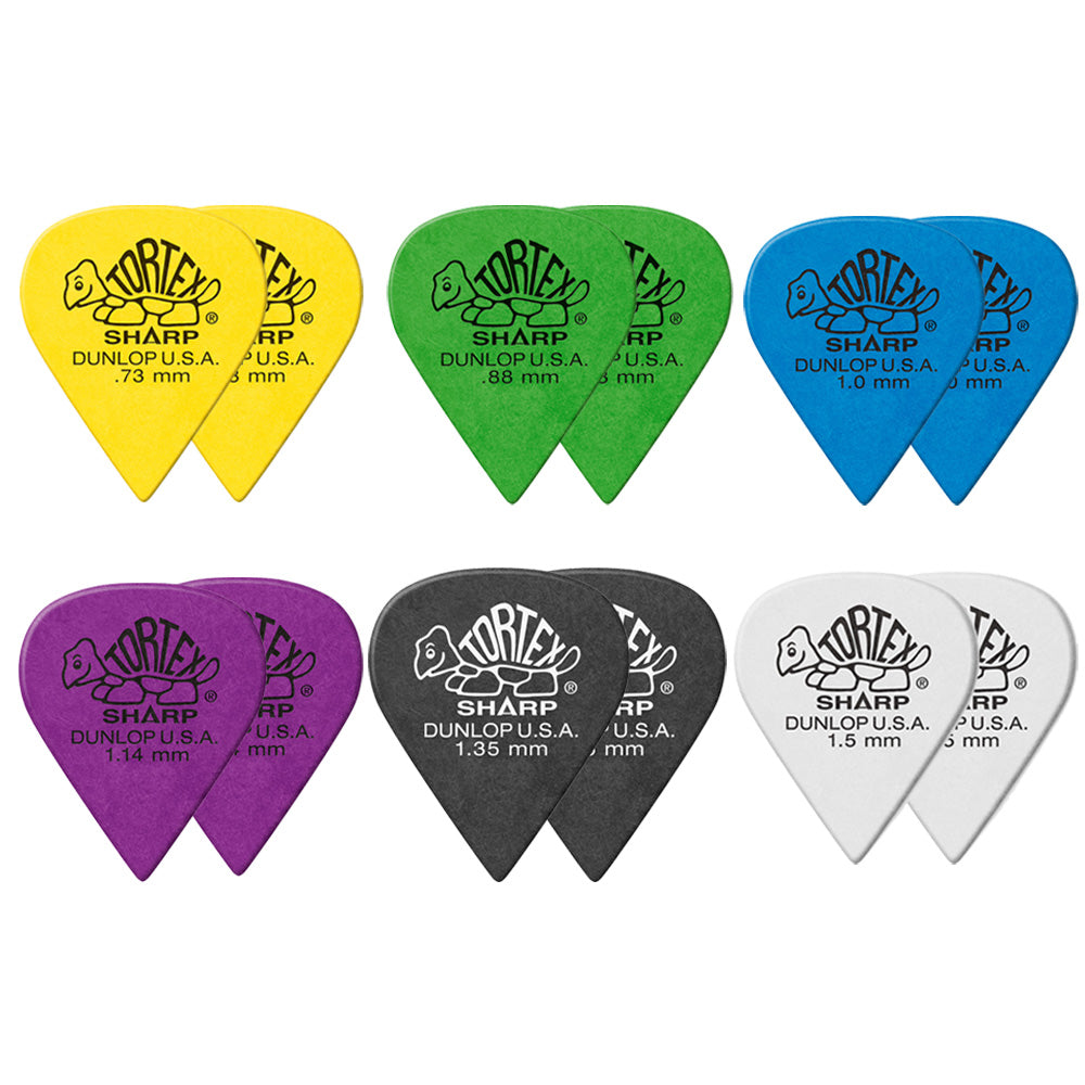 Jim Dunlop TORTEX SHARP 412- ◯◯ ギターピック 12枚入り
