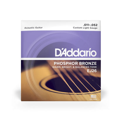 D'Addario EJシリーズ Phosphor Bronze アコースティックギター弦 EJ15 EJ16 EJ26