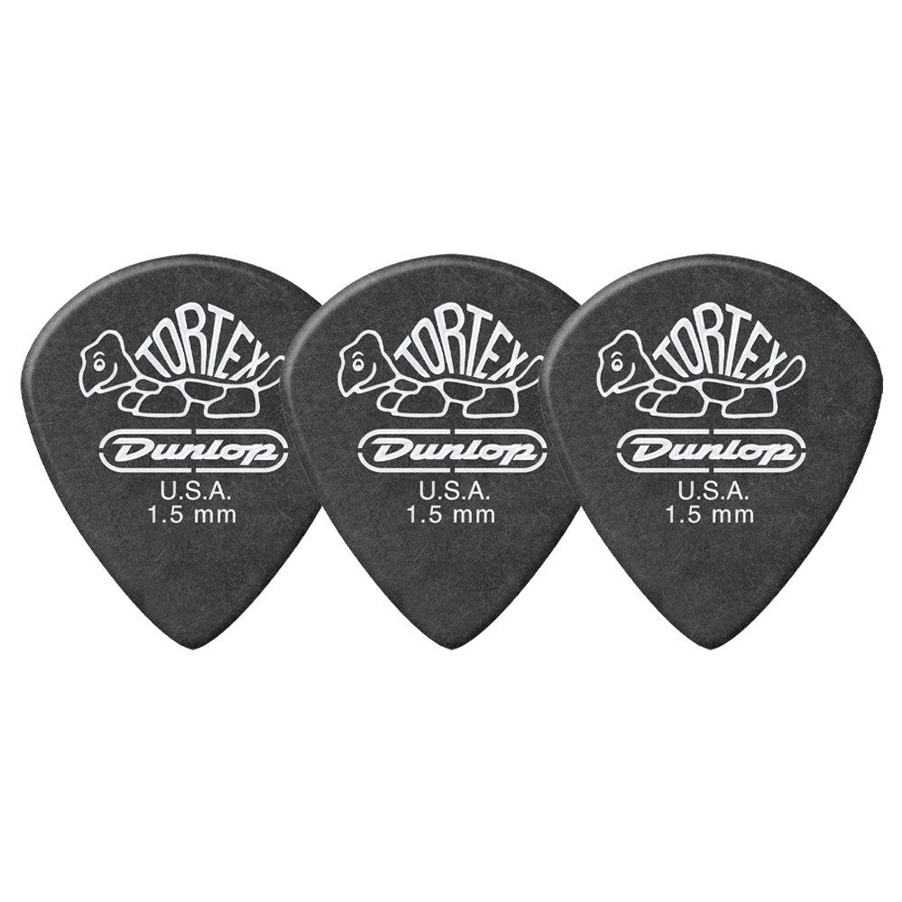 Jim Dunlop ジム ダンロップ 482R TORTEX Pitch Black Jazz III ジャズタイプギター ピック 3枚入り