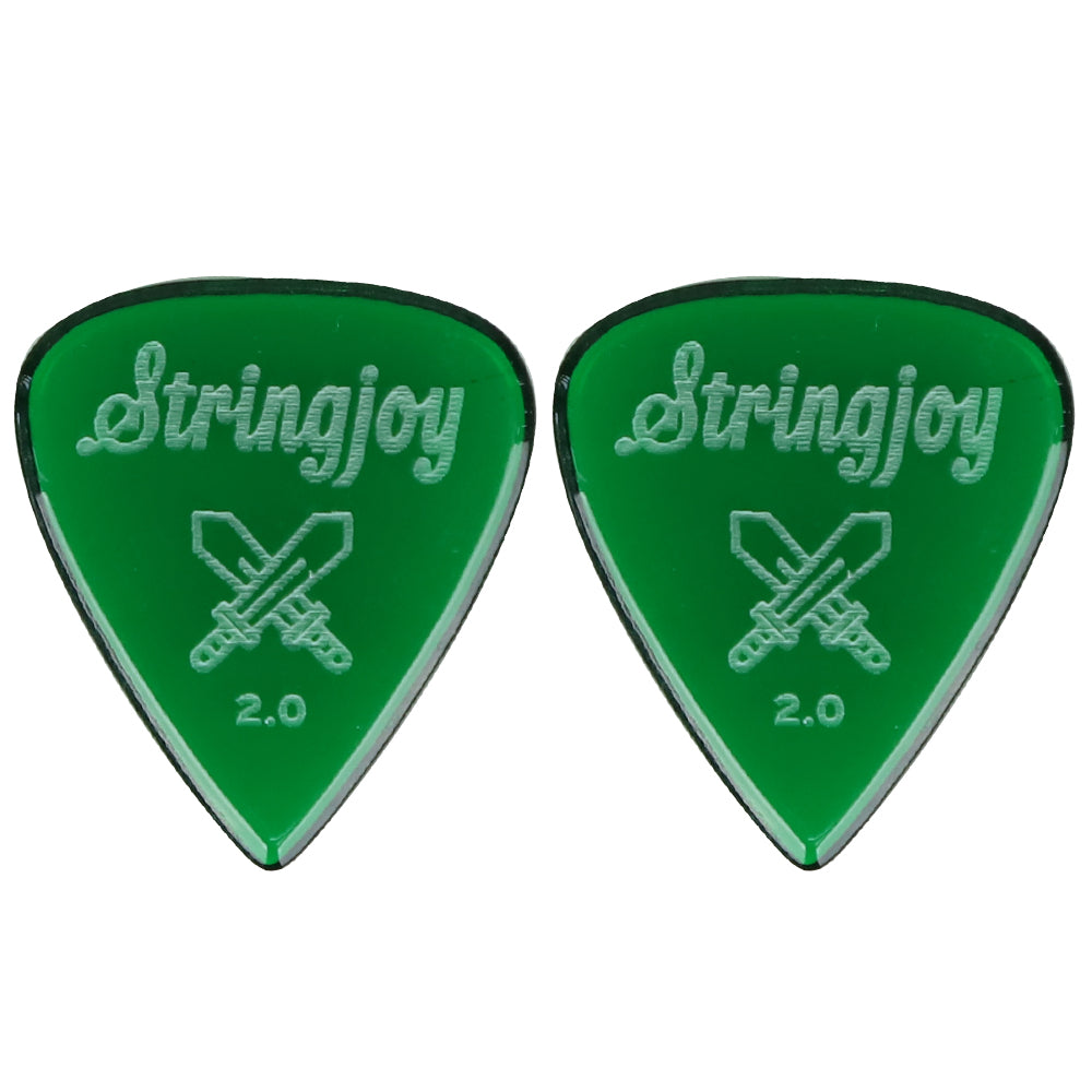 Stringjoy  ストリングジョイ ギターピック 2枚入り 耐摩耗 滑り止め仕様