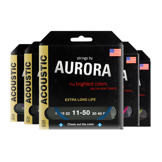 Aurora カラーアコースティックギター弦