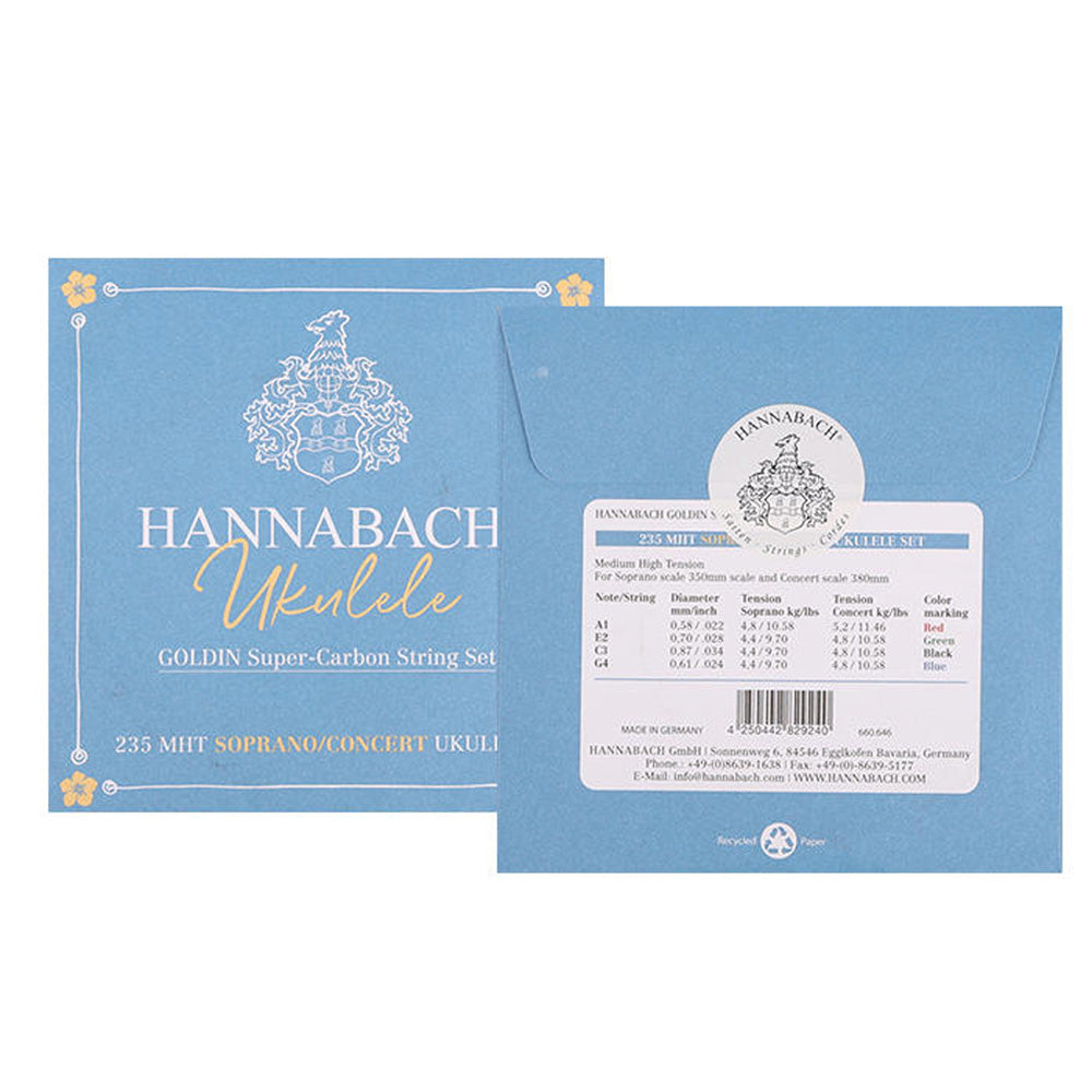 HANNABACH ハナバッハ ウクレレ弦 243MHT 235MHT 透明ナイロン弦 ドイツ製