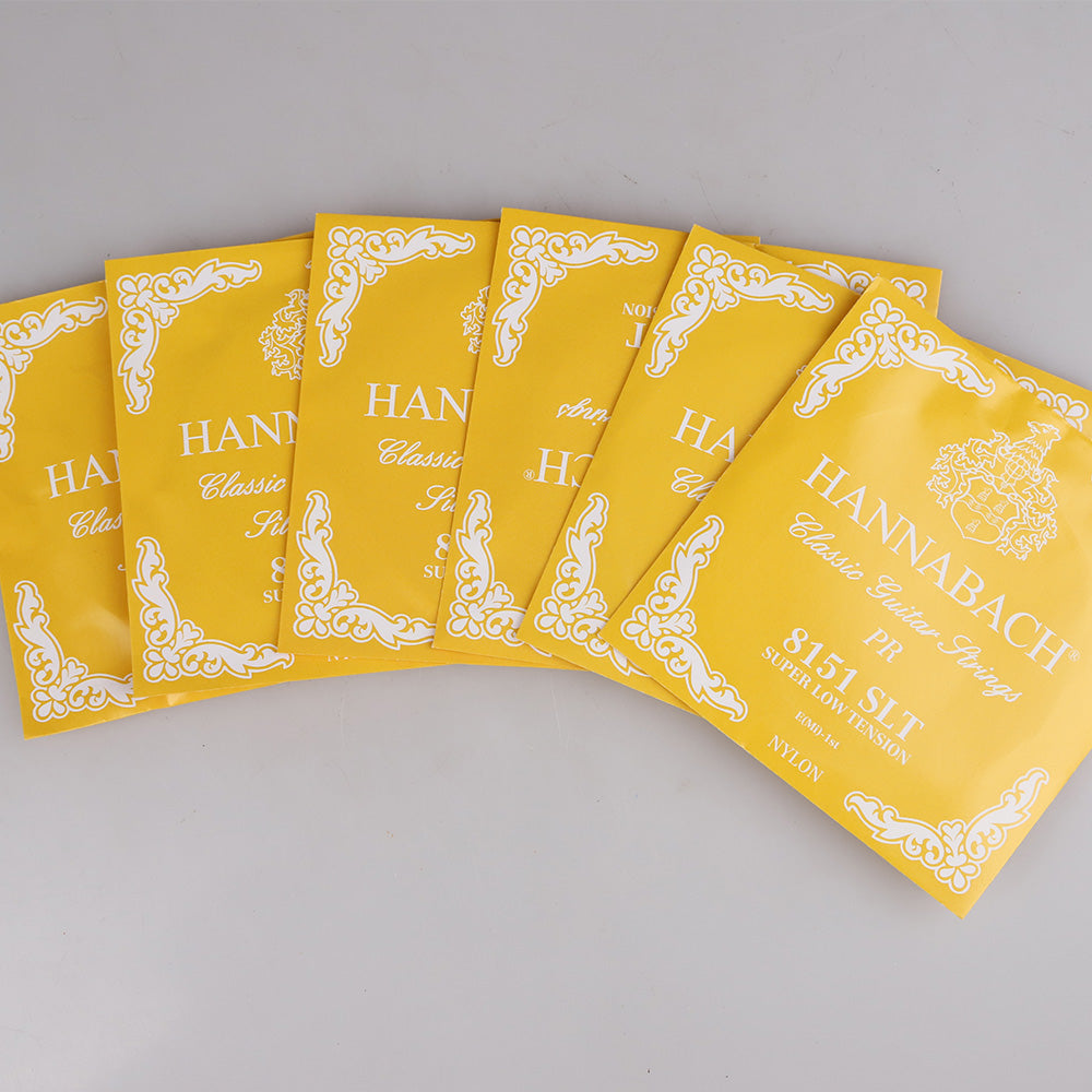 HANNABACH ハナバッハ 銀メッキ巻きクラシックギター弦 ナイロンセット弦 単品弦 ハーフセットクラシック 815シリーズ ミディアムテンション ハイテンション ナイロン弦 ドイツ製