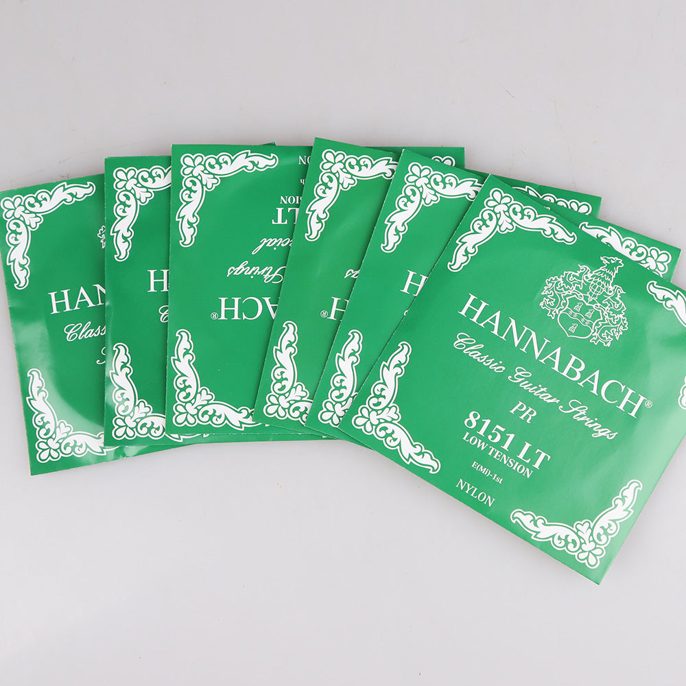 HANNABACH ハナバッハ 銀メッキ巻きクラシックギター弦 ナイロンセット弦 単品弦 ハーフセットクラシック 815シリーズ ミディアムテンション ハイテンション ナイロン弦 ドイツ製