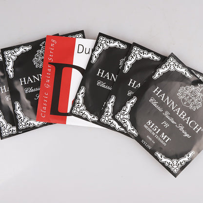 HANNABACH ハナバッハ 銀メッキ巻きクラシックギター弦 ナイロンセット弦 単品弦 ハーフセットクラシック 815シリーズ ミディアムテンション ハイテンション ナイロン弦 ドイツ製