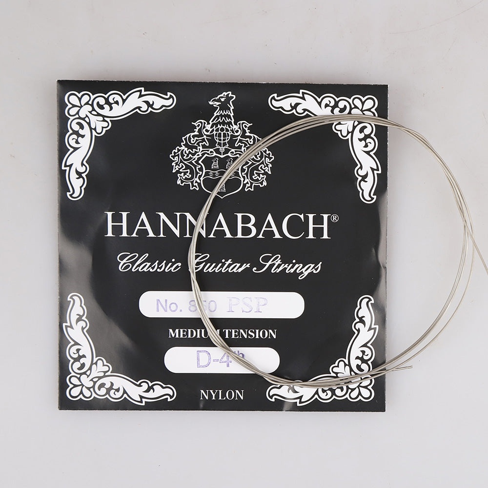 HANNABACH ハナバッハ  クラシックギター弦 単品弦 850シリーズ PSP加工の巻弦 ミディアムテンション ハイテンション ナイロン弦 ドイツ製