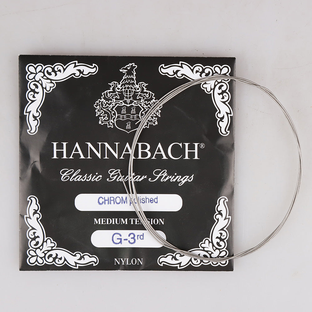 HANNABACH ハナバッハ  クラシックギター弦 単品弦 850シリーズ PSP加工の巻弦 ミディアムテンション ハイテンション ナイロン弦 ドイツ製