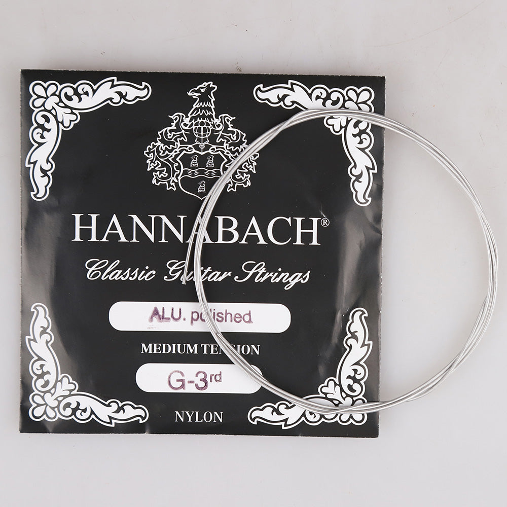 HANNABACH ハナバッハ  クラシックギター弦 単品弦 850シリーズ PSP加工の巻弦 ミディアムテンション ハイテンション ナイロン弦 ドイツ製