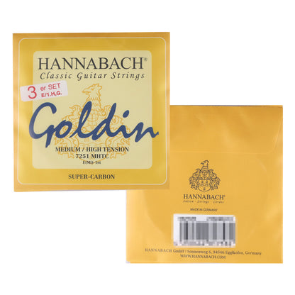 HANNABACH ハナバッハ  クラシックギター弦 725シリーズ ナイロンセット弦 単品弦 ハーフセットクラシック ドイツ製