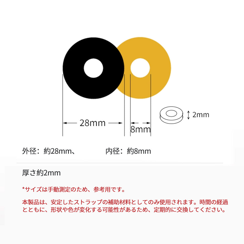 Harry's ギターストラップ用 滑り止めゴムパッド 2枚入り