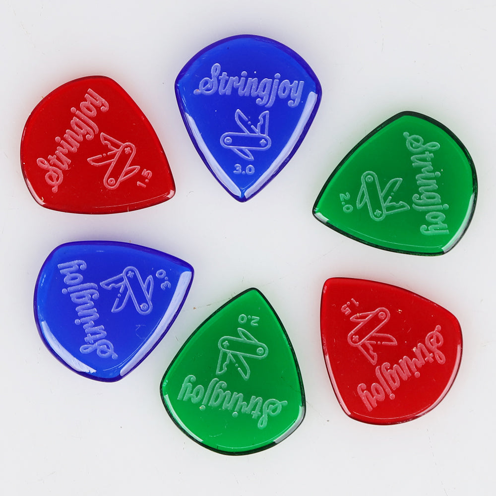 Stringjoy  ストリングジョイ ギターピック エレキギター用 ベース用 耐摩耗 滑り止め仕様 ジャズ速弾き対応 単品販売