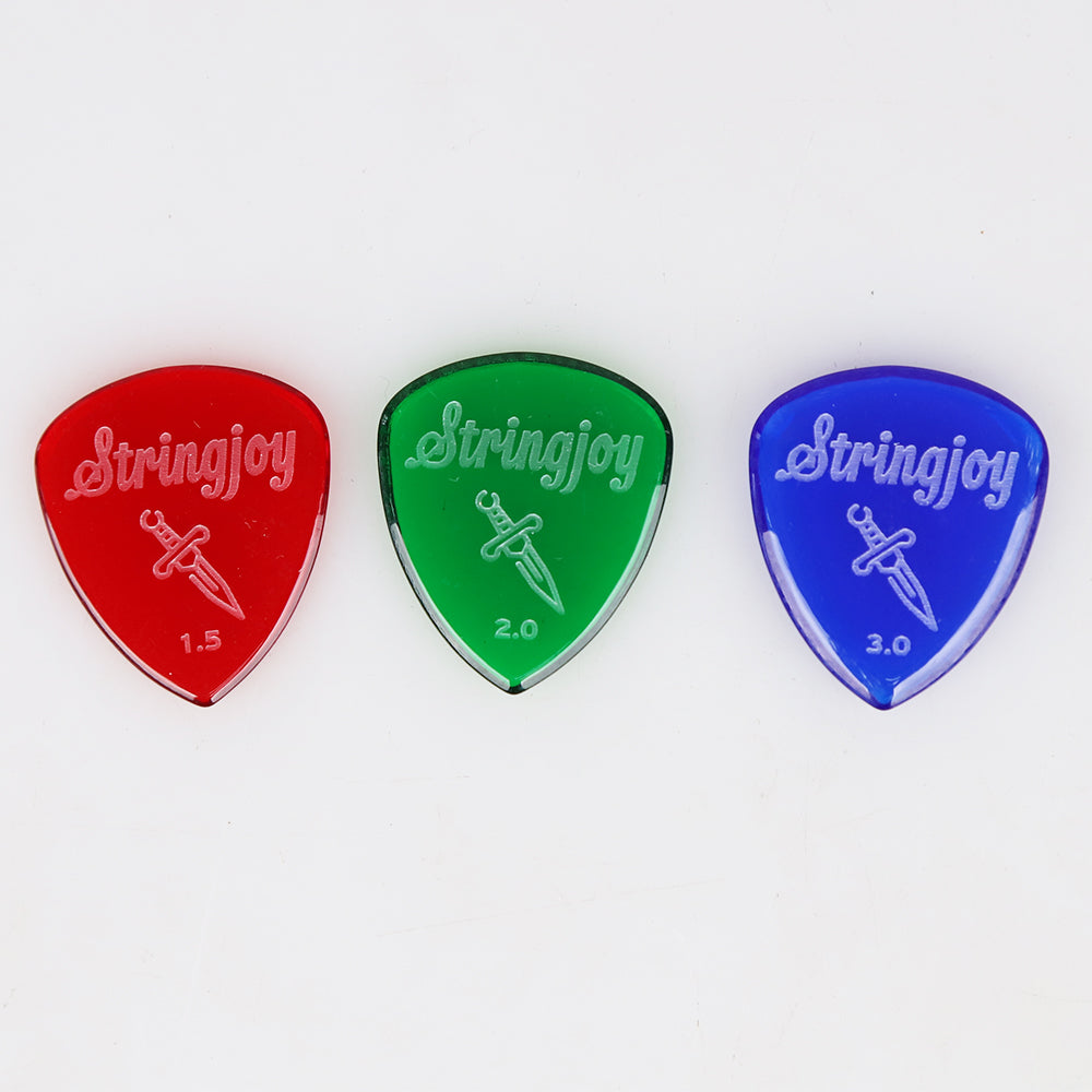 Stringjoy  ストリングジョイ ギターピック エレキギター用 ベース用 耐摩耗 滑り止め仕様 ジャズ速弾き対応 単品販売