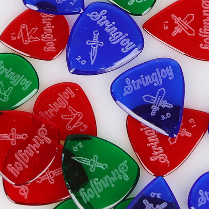 Stringjoy  ストリングジョイ ギターピック エレキギター用 ベース用 耐摩耗 滑り止め仕様 ジャズ速弾き対応 単品販売