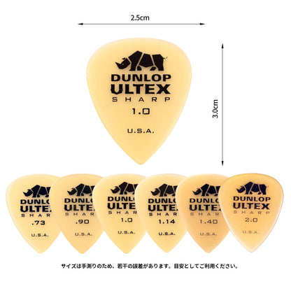 Jim Dunlop ジム ダンロップ 433R-◯◯ ギターピック ライノホーン先端 透明イエロー 12枚入り