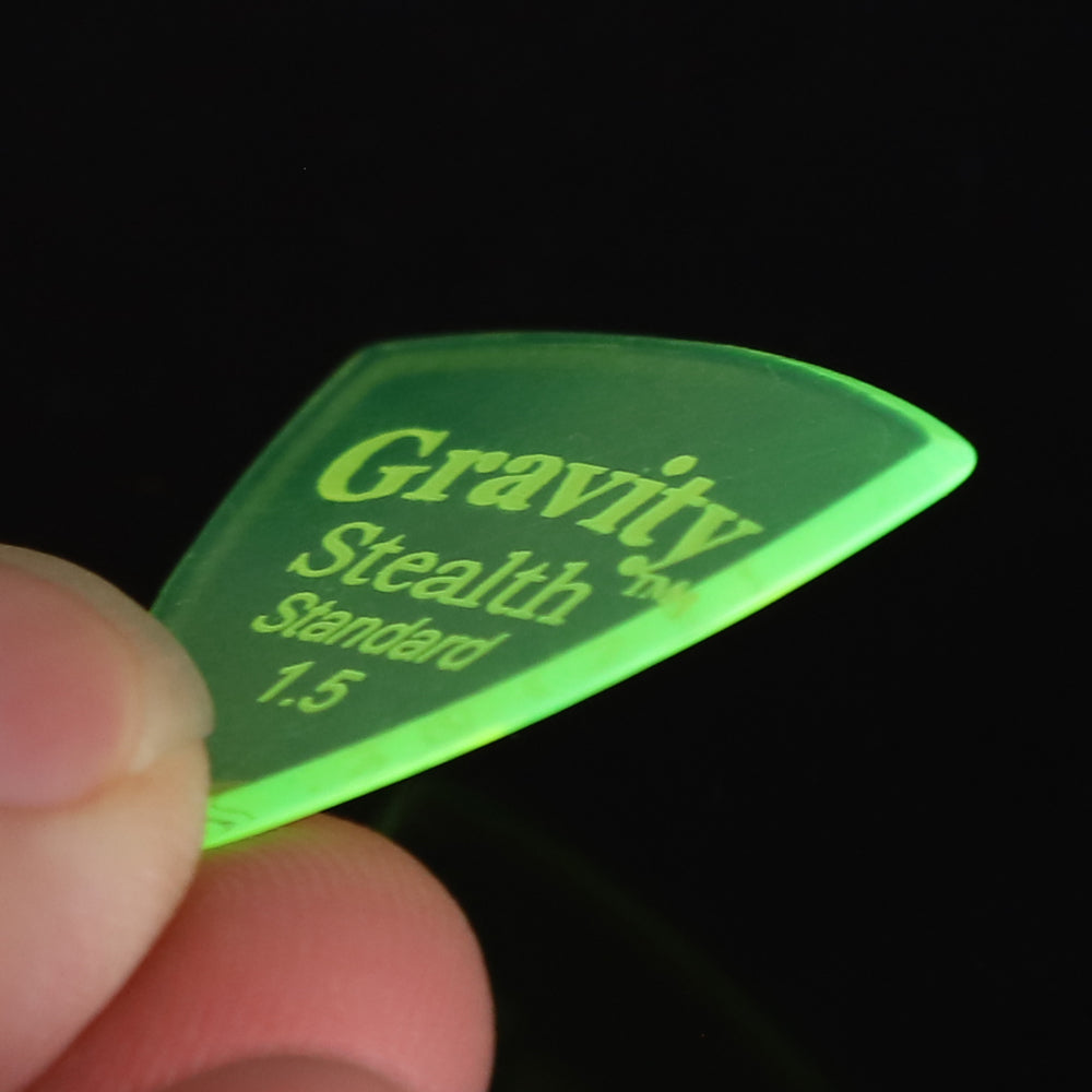 Gravity グラビティStealth StandardギターピックGSSS15P  fluorescent green 1枚入り