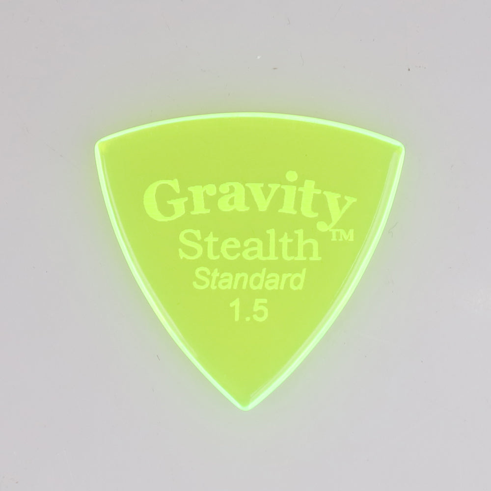 Gravity グラビティStealth StandardギターピックGSSS15P  fluorescent green 1枚入り