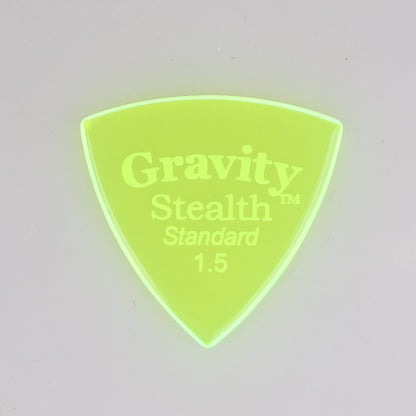 Gravity グラビティStealth StandardギターピックGSSS15P  fluorescent green 1枚入り