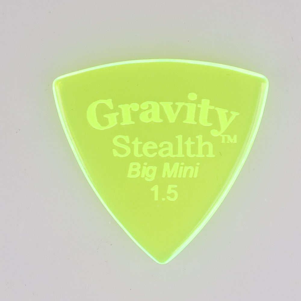 Gravity グラビティStealth Big MiniギターピックGSSB15P  fluorescent green1枚入り