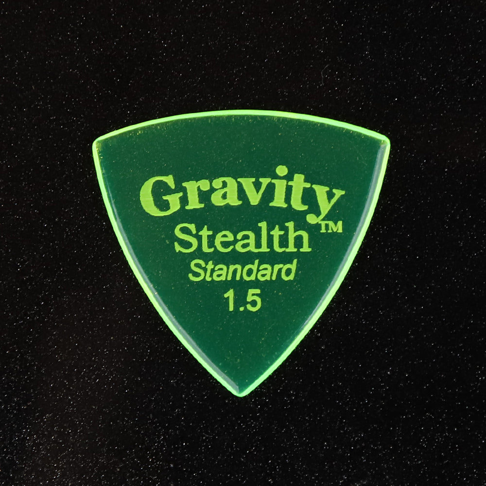 Gravity グラビティStealth StandardギターピックGSSS15P  fluorescent green 1枚入り