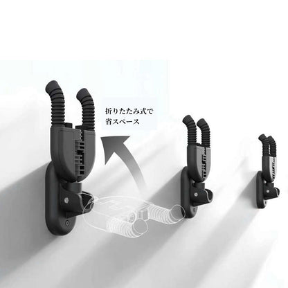 Guitto ギターハンガー 壁掛け GGS-04 自動ロック式・折りたたみ可能 ギタースタンド 省スペース ギターフック
