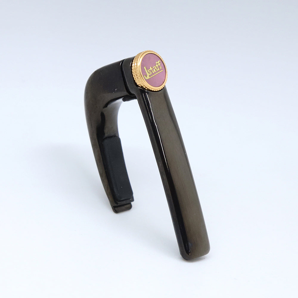 Jstaff J2 真鍮製ギターカポタスト ワンタッチ式 初心者練習用 軽量メタルカポタスト 圧力調整可能