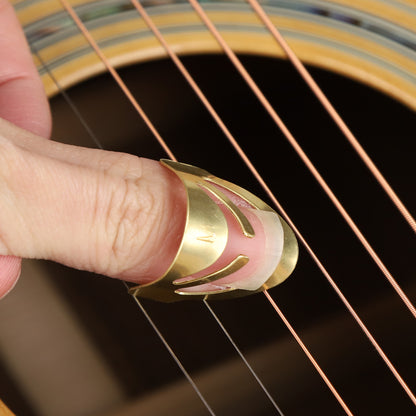 aLaska Pik ギターフィンガーピック アメリカ製 爪保護 調整可能 プラスチック/真鍮 指サック S/M/L/Xサイズ アメリカ製