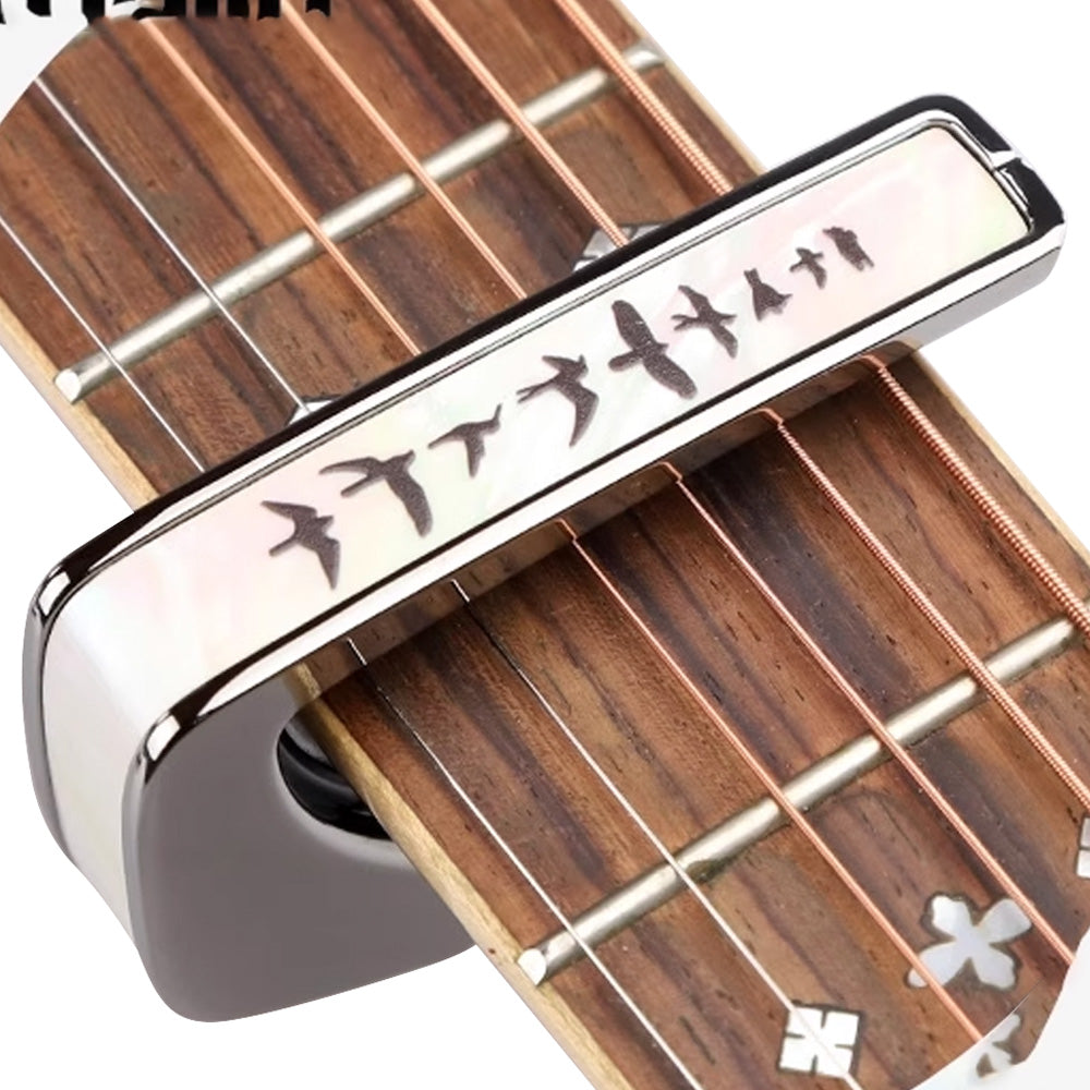 Thalia Capos ギターカポタスト  Black Chrome Birds on Pearl TH-CB201-08