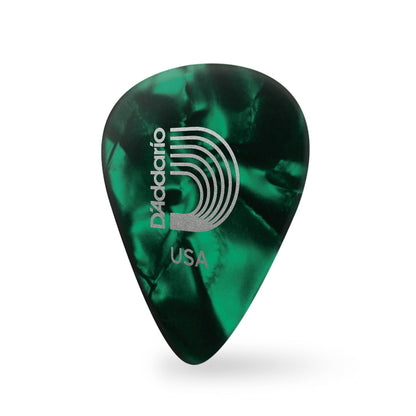 D'addario ダダリオ グリーンセルロイド ギターピック 4種類の厚さ 1CGP2/4/6/7