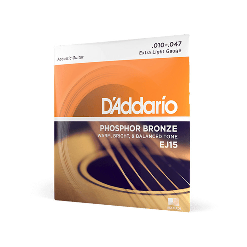 D'Addario EJシリーズ Phosphor Bronze アコースティックギター弦 EJ15 EJ16 EJ26