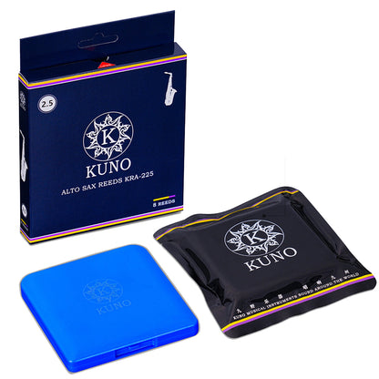 九野 くノ  KUNO アルトサックス用 ケーンリード 2.5号 8枚セット（専用リードケース・乾燥剤付き）