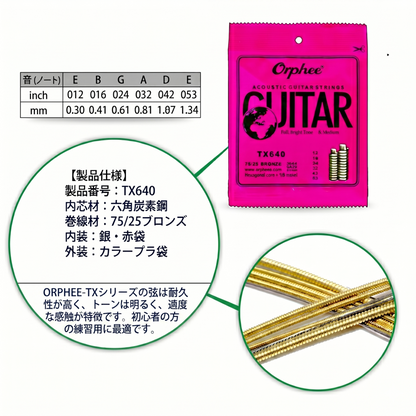 Orphee オルフェ アコギ弦 TX-◯◯