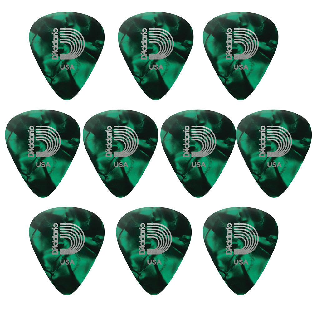 D'addario ダダリオ グリーンセルロイド ギターピック 4種類の厚さ 1CGP2/4/6/7