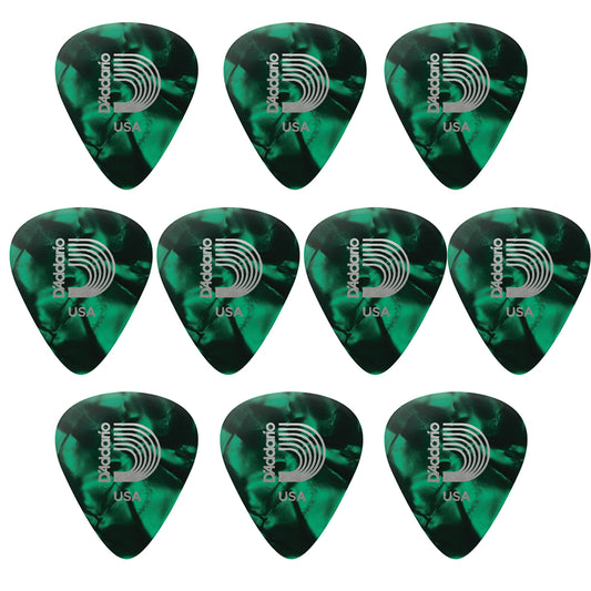 D'addario ダダリオ グリーンセルロイド ギターピック 4種類の厚さ 1CGP2/4/6/7