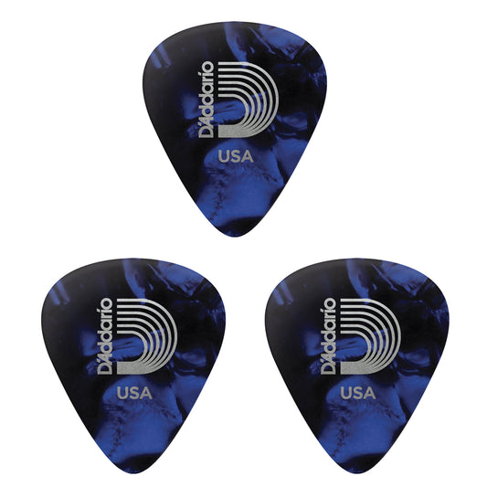D'addario ダダリオ ブルーセルロイドギターピック 4種類の厚さ 1CBUP2/4/6/7