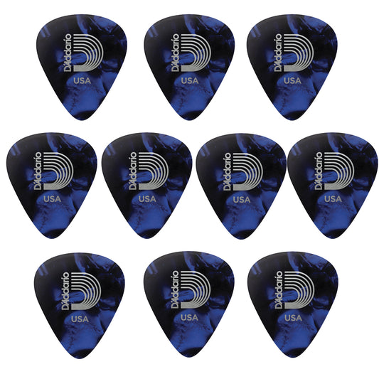 D'addario ダダリオ ブルーセルロイドギターピック 4種類の厚さ 1CBUP2/4/6/7