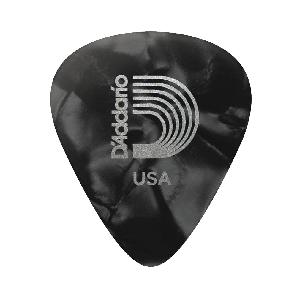 D'addario ダダリオ ブラックセルロイドギターピック 4種類の厚さ 1CBKP2/4/6/7 1枚入り
