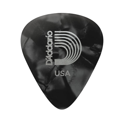 D'addario ダダリオ ブラックセルロイドギターピック 4種類の厚さ 1CBKP2/4/6/7 1枚入り