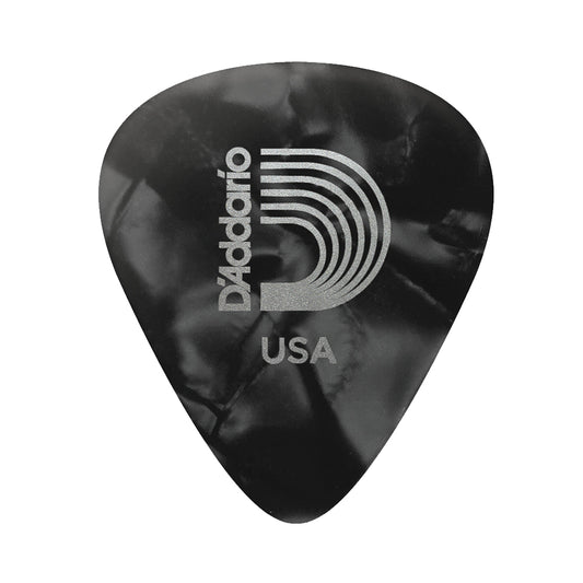 D'addario ダダリオ ブラックセルロイドギターピック 4種類の厚さ 1CBKP2/4/6/7 1枚入り