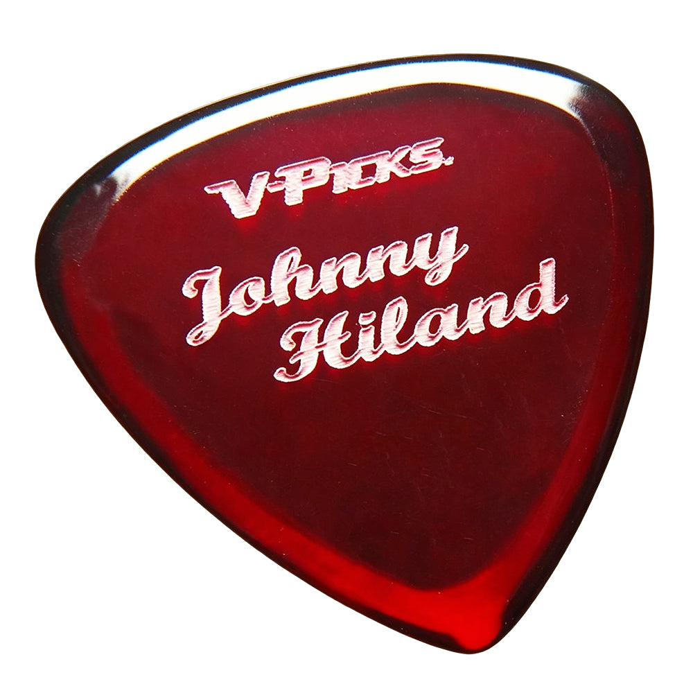 V-Picks JHPO ギターピック ジョニー・ヒランド サイン入り ルビーレッドセミトランスペアレント 2.75mm 1枚入り