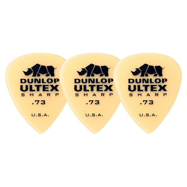 Jim Dunlopジム ダンロップ 433R-◯◯ ギターピック ライノホーン先端 透明イエロー 3枚入り