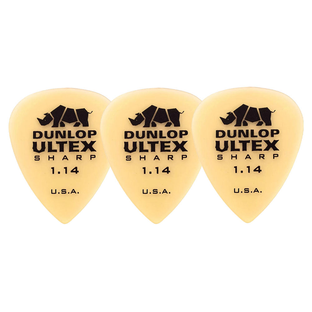Jim Dunlopジム ダンロップ 433R-◯◯ ギターピック ライノホーン先端 透明イエロー 3枚入り