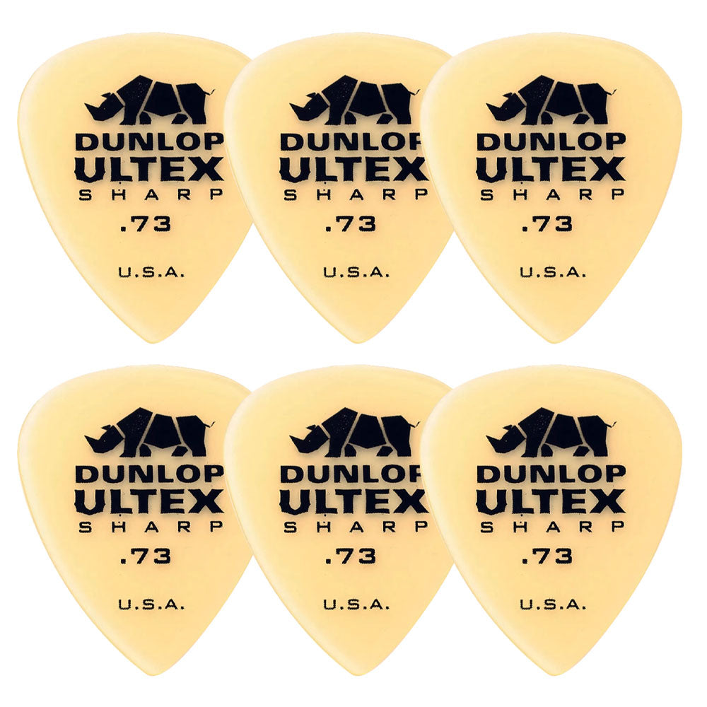 Jim Dunlop ジム ダンロップ 433R-◯◯ ギターピック ライノホーン先端 透明イエロー 6枚入り