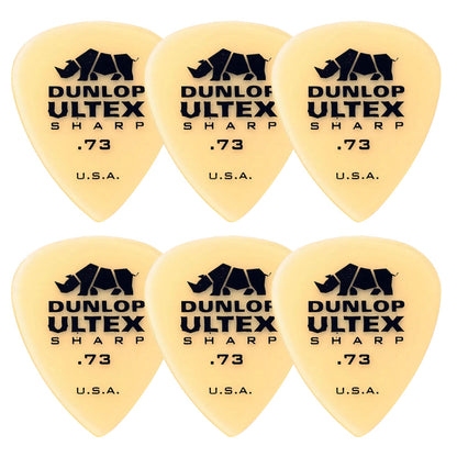 Jim Dunlop ジム ダンロップ 433R-◯◯ ギターピック ライノホーン先端 透明イエロー 6枚入り